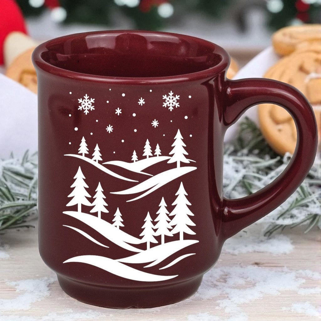 Glühweinbecher - Plum mit Druck & optionalem Eichstrich