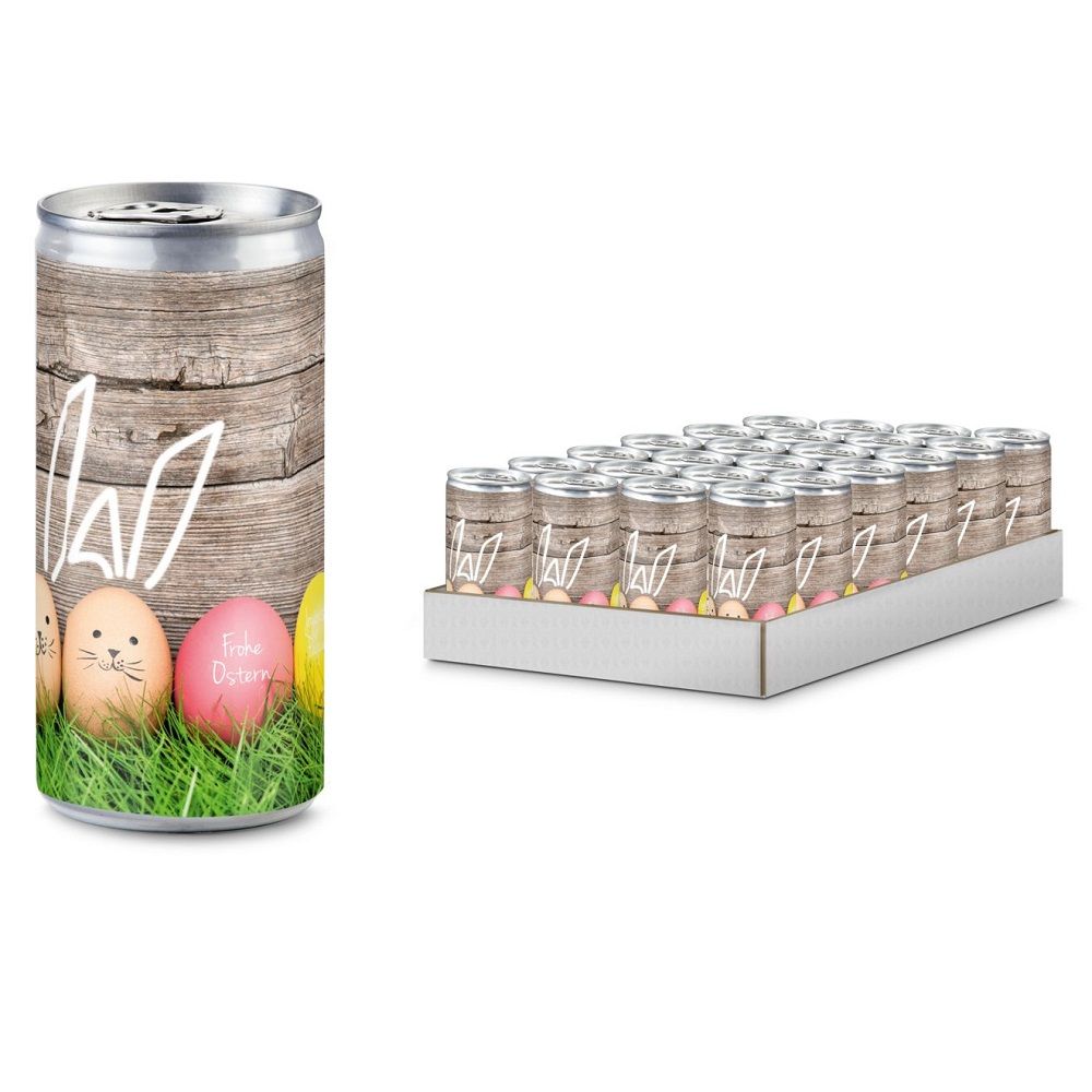 24 x HasenSecco 0,2 l in der Slimlinedose - individualisierbar