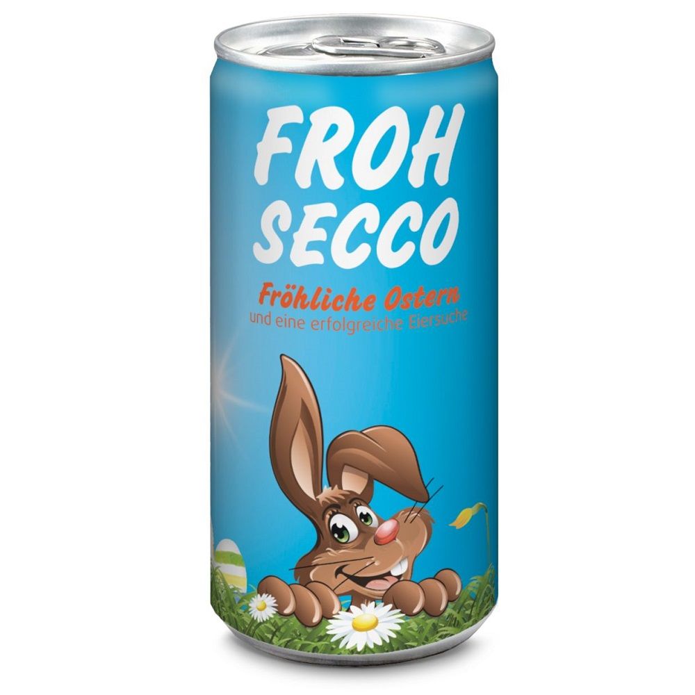 24 x FrohSecco Ostern á 0,2 l in der Slimlinedose - individualisierbar