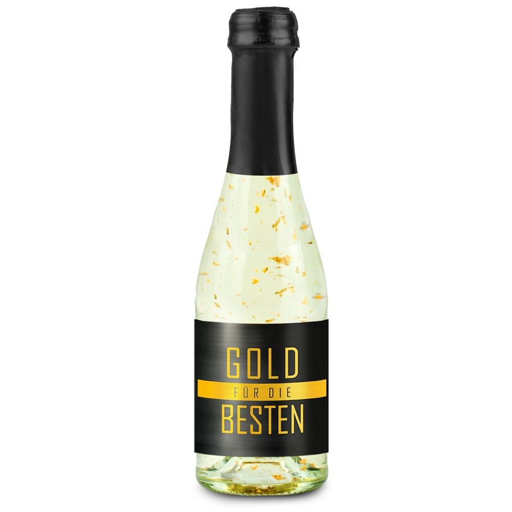 6 x Gold für die Besten 0,2 l Flasche - individuell gestaltbar