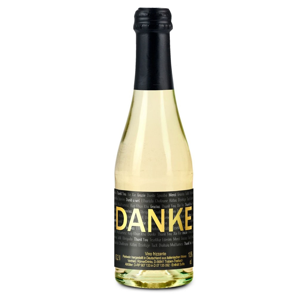 6 x Danke Secco 0,2 l Flasche - individuell gestaltbar