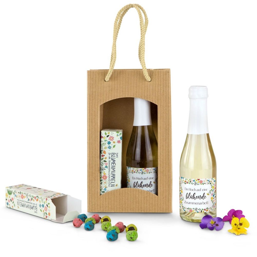 Geschenkset Blühende Zusammenarbeit - individualisierbar