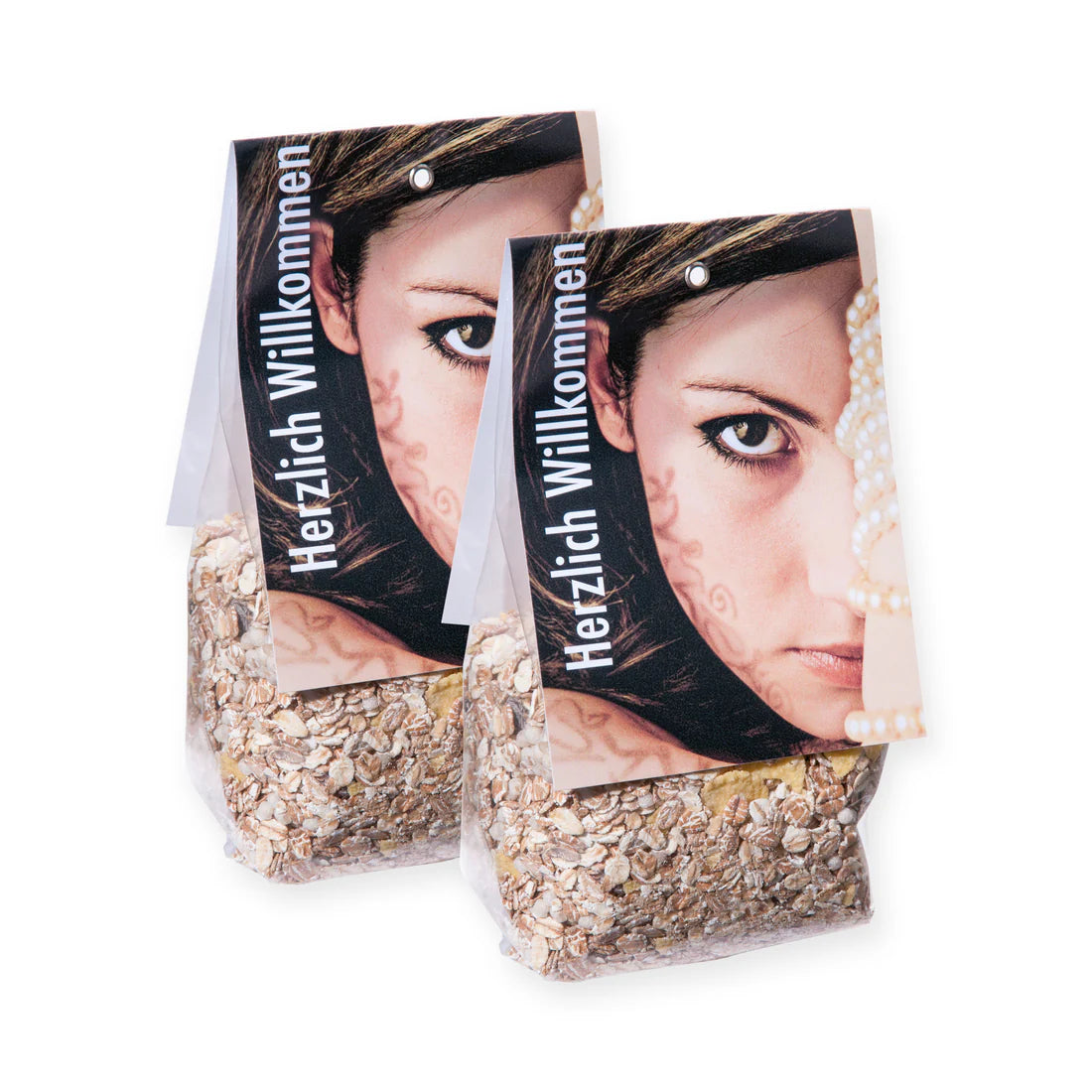 Müsli im Maxi-Bodenbeutel mit Faltetikett