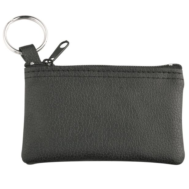 Schlüsseltasche schwarz mit Logodruck oder -prägung