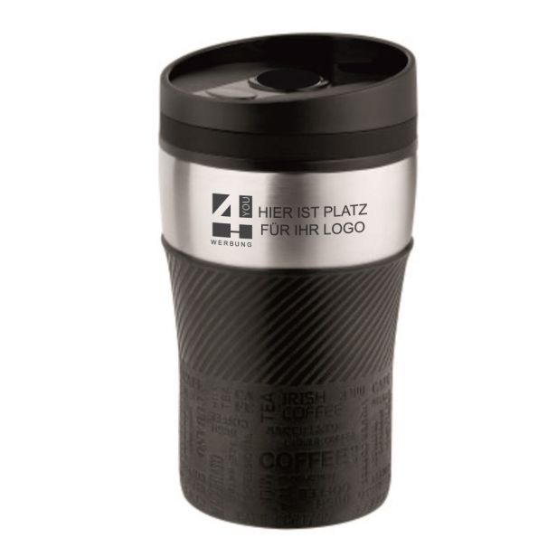 Thermobecher "Crema Officina" mit Logogravur oder Ätzung