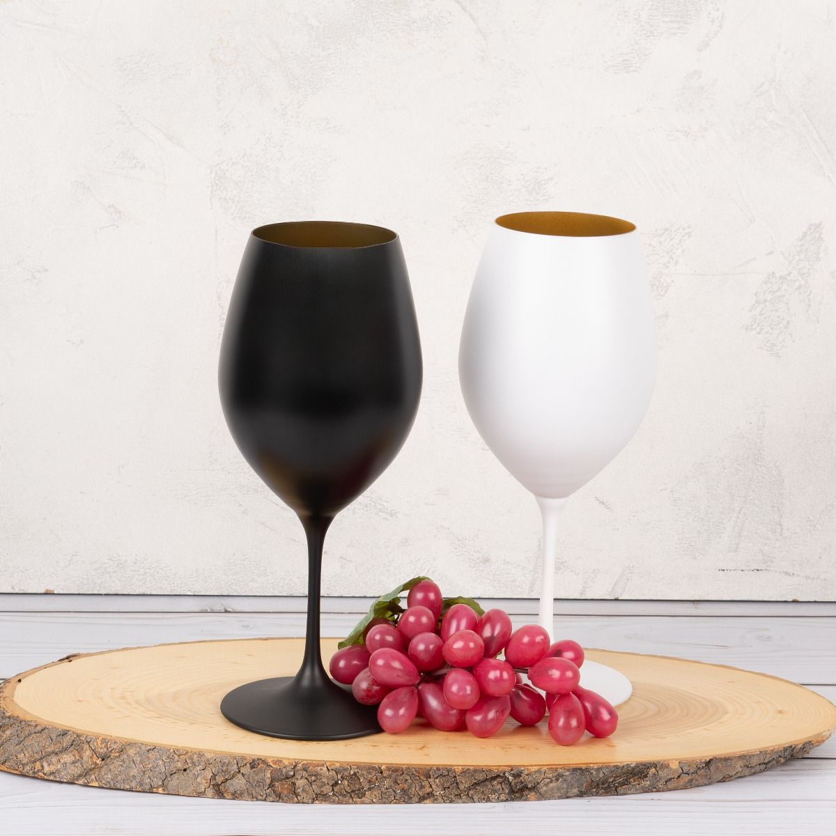 4you Design Weinglas Exquisit - 640 ml - weiß / gold