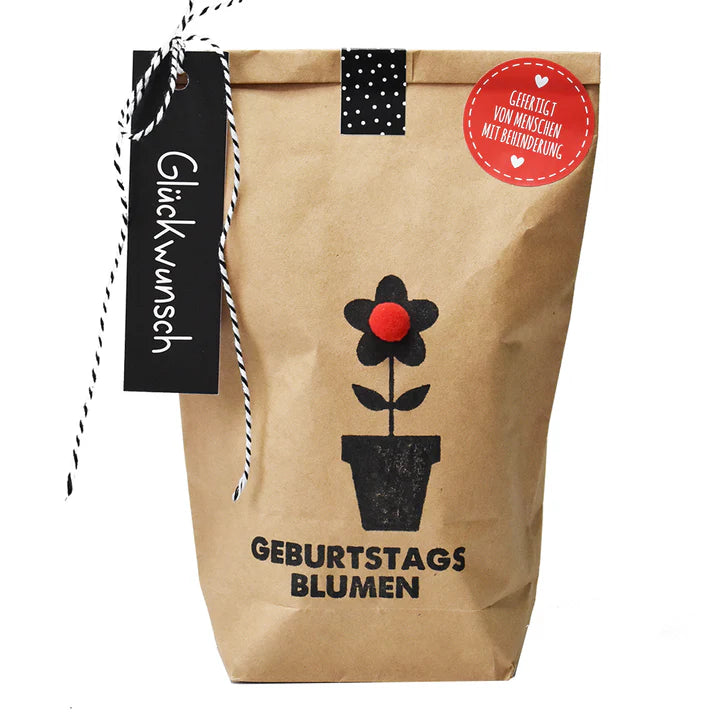 Geburtstagsblumen-Wundertüte für Geburtstagskinder individualisierbar