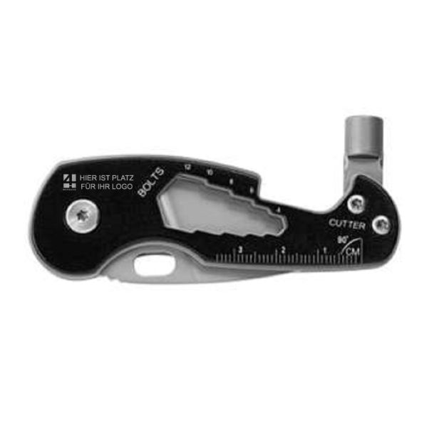 Multitool-Taschenmesser "Craftman" schwarz mit Logogravur