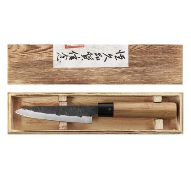 Japanisches Gourmer-Messer mit Logogravur oder - druck auf dem Griff