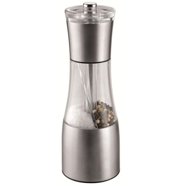 Salz-& Pfeffermühle "Organic Duo" silber mit Logogravur