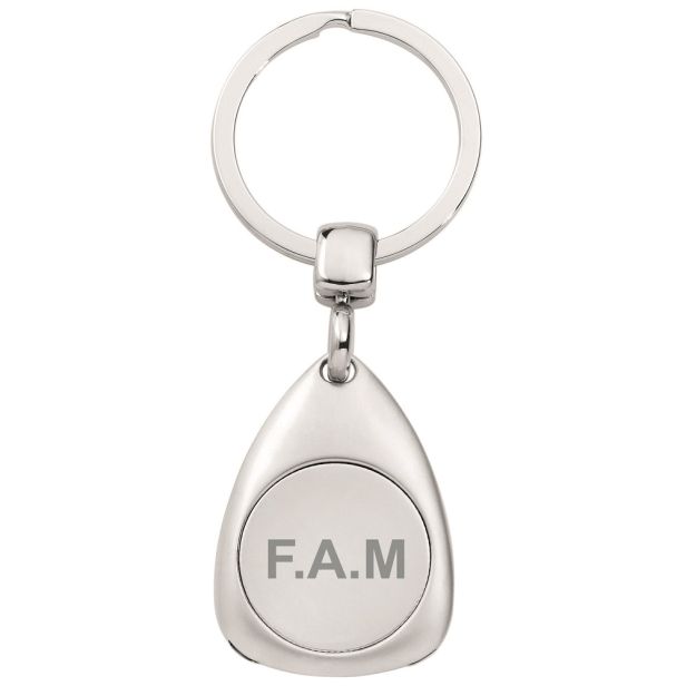 EK-Chiphalter mit Chip silber mit Logogravur