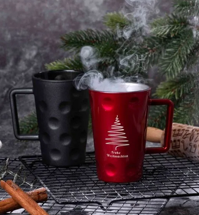 Dubbeglastässel rot Galaxy mit Wunschdruck & optionalem Eichstrich