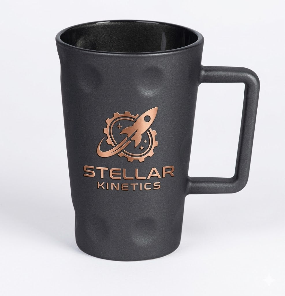 Dubbeglastässel schwarz metallic mit Wunschdruck & optionalem Eichstrich