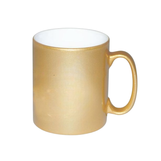 Glitzertasse im Metallic-Look Gold