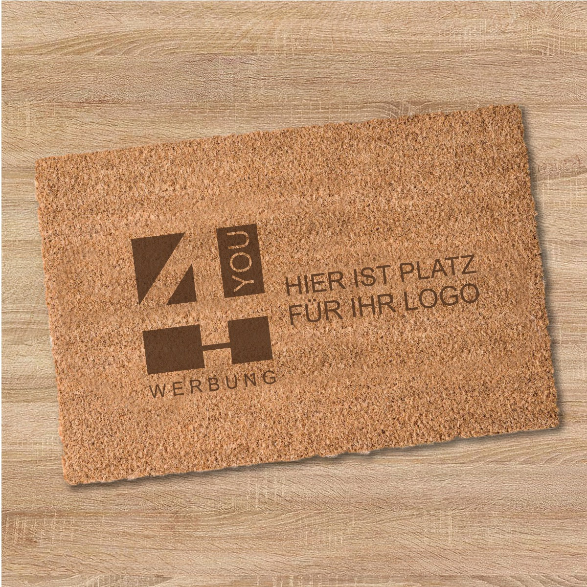 Kokos-Fußmatte mit individuellem Logo