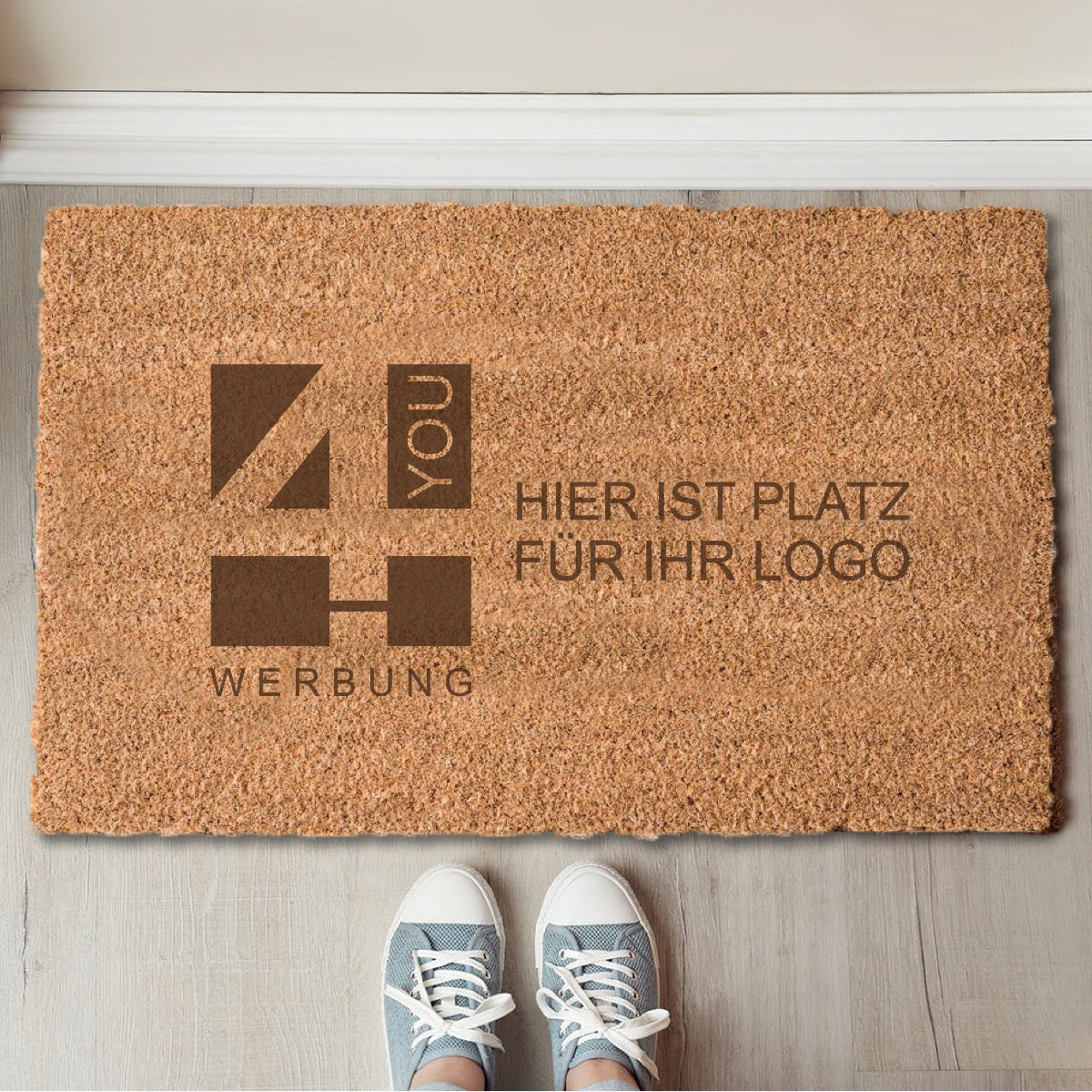 Kokos-Fußmatte mit individuellem Logo