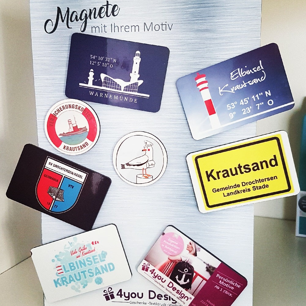 Magnete mit Ihrem Logo oder Wunschmotiv bedruckt