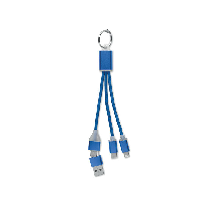 Schlüsselanhänger mit 4in1 Ladekabel