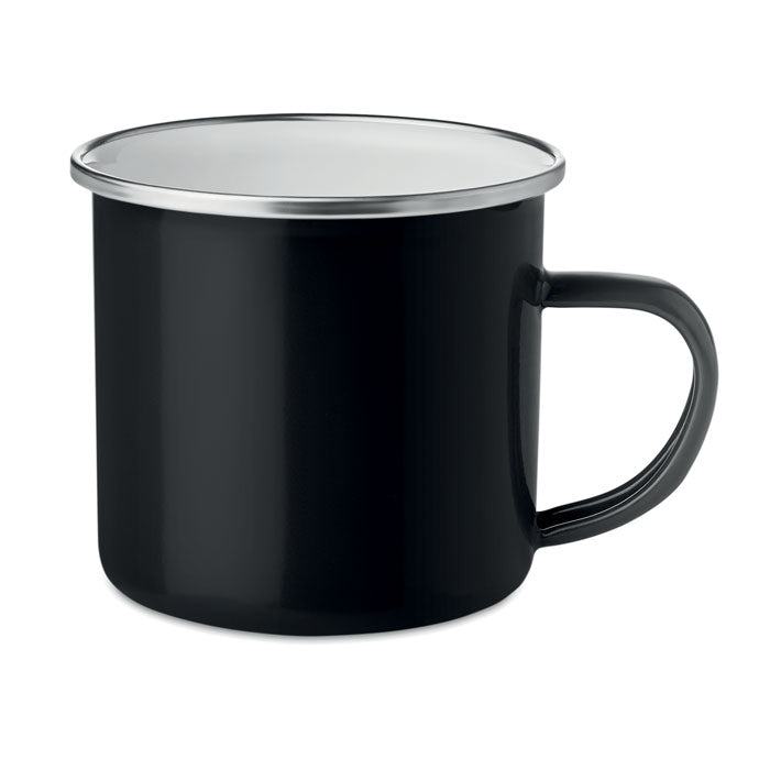 Emaillierter Metall-Becher im Vintage-Look