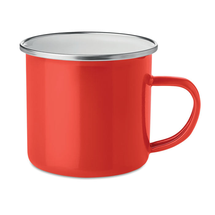 Emaillierter Metall-Becher im Vintage-Look