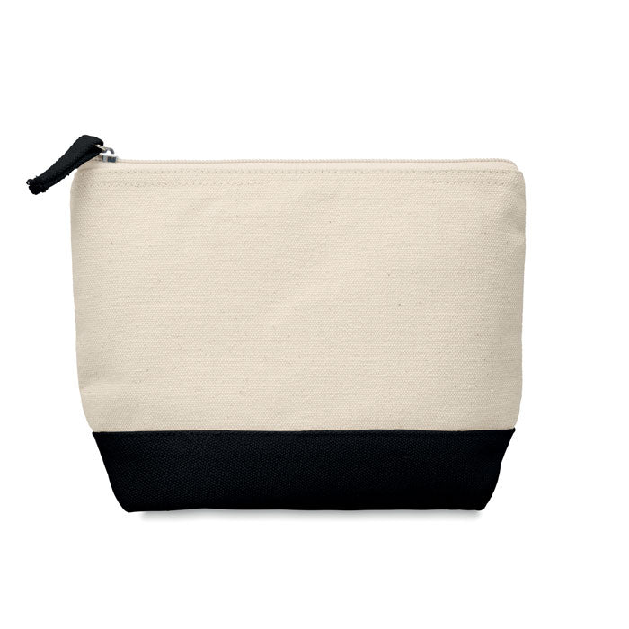 Kosmetiktasche mit farbig abgesetztem Boden