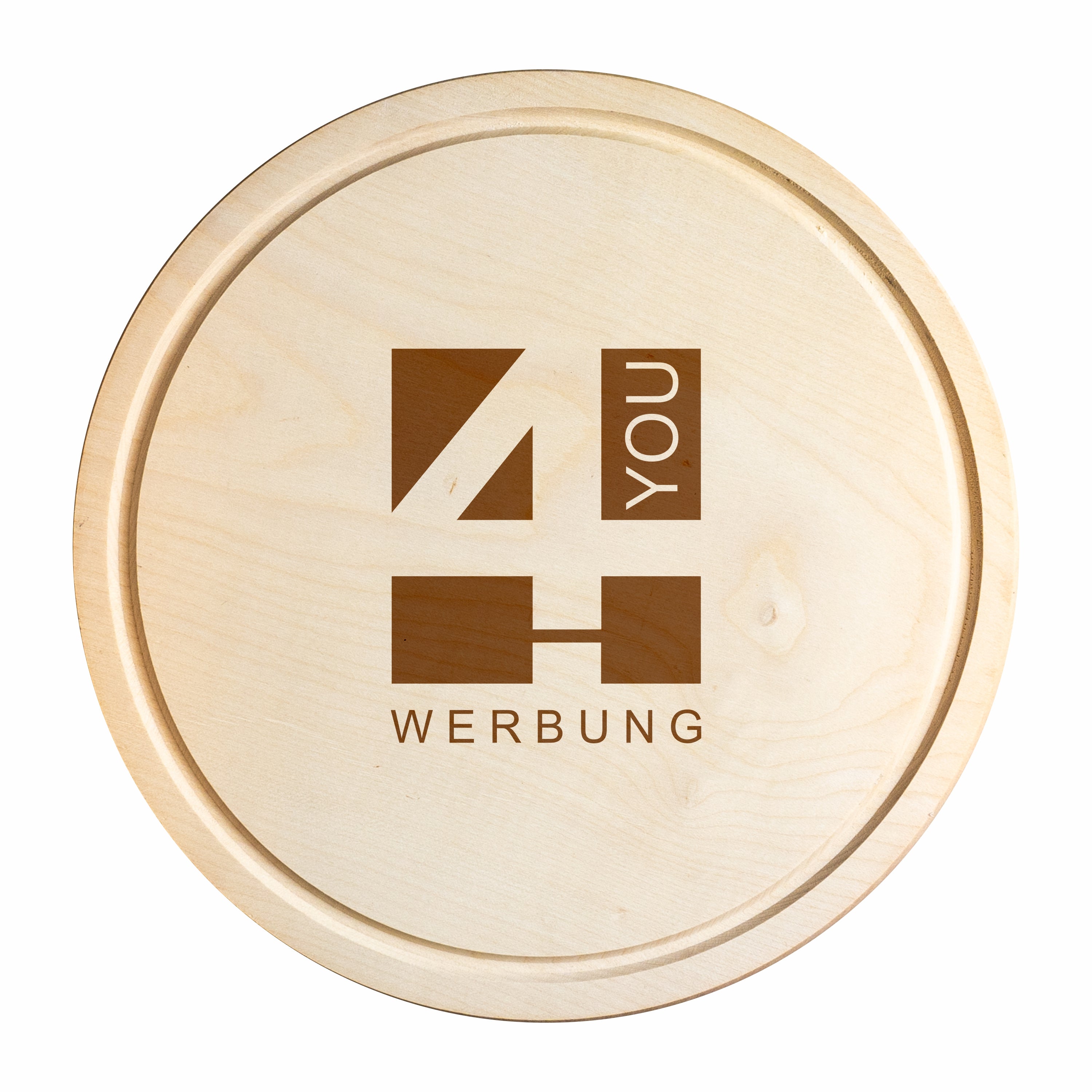 Schneidebrettchen - rund mit Logo