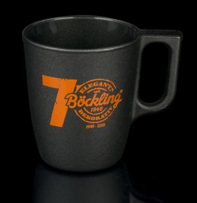 Glühweinbecher - Schwarz Matt Metallic mit Wunschdruck & optionalem Eichstrich