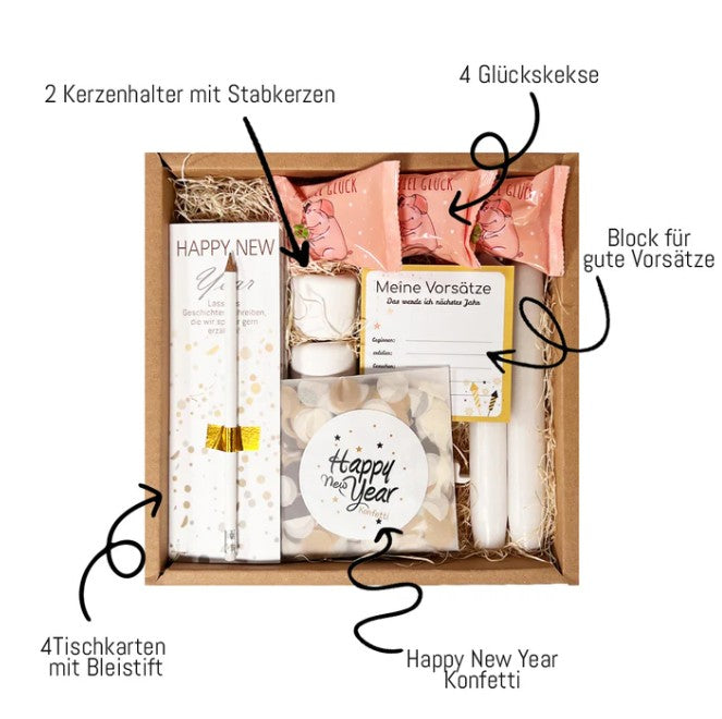 Silvester Tischdeko Box