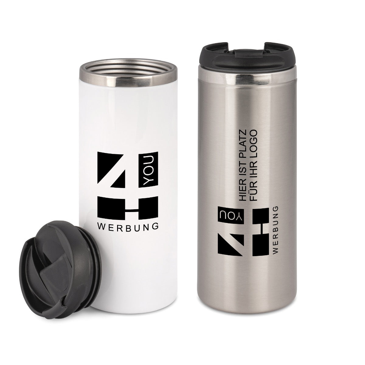Edelstahl Thermobecher mit Logodruck