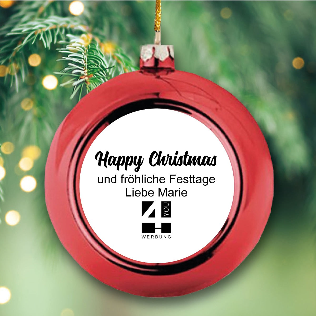 Christbaumkugel mit individuellem Logo