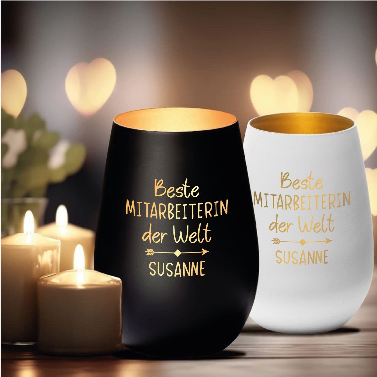 Windlicht "Bester Mitarbeiter" oder "Beste Mitarbeiterin"