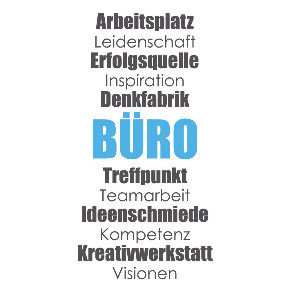 Wandtattoo "Büro Motivation"