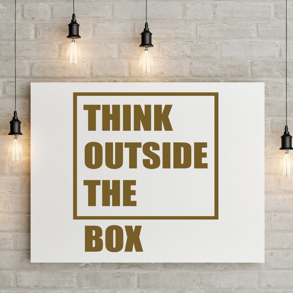 Wandtattoo "Think outside the box"