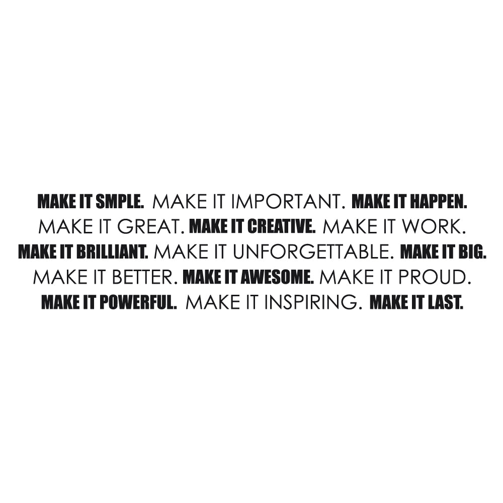 Wandtattoo "Make it great"