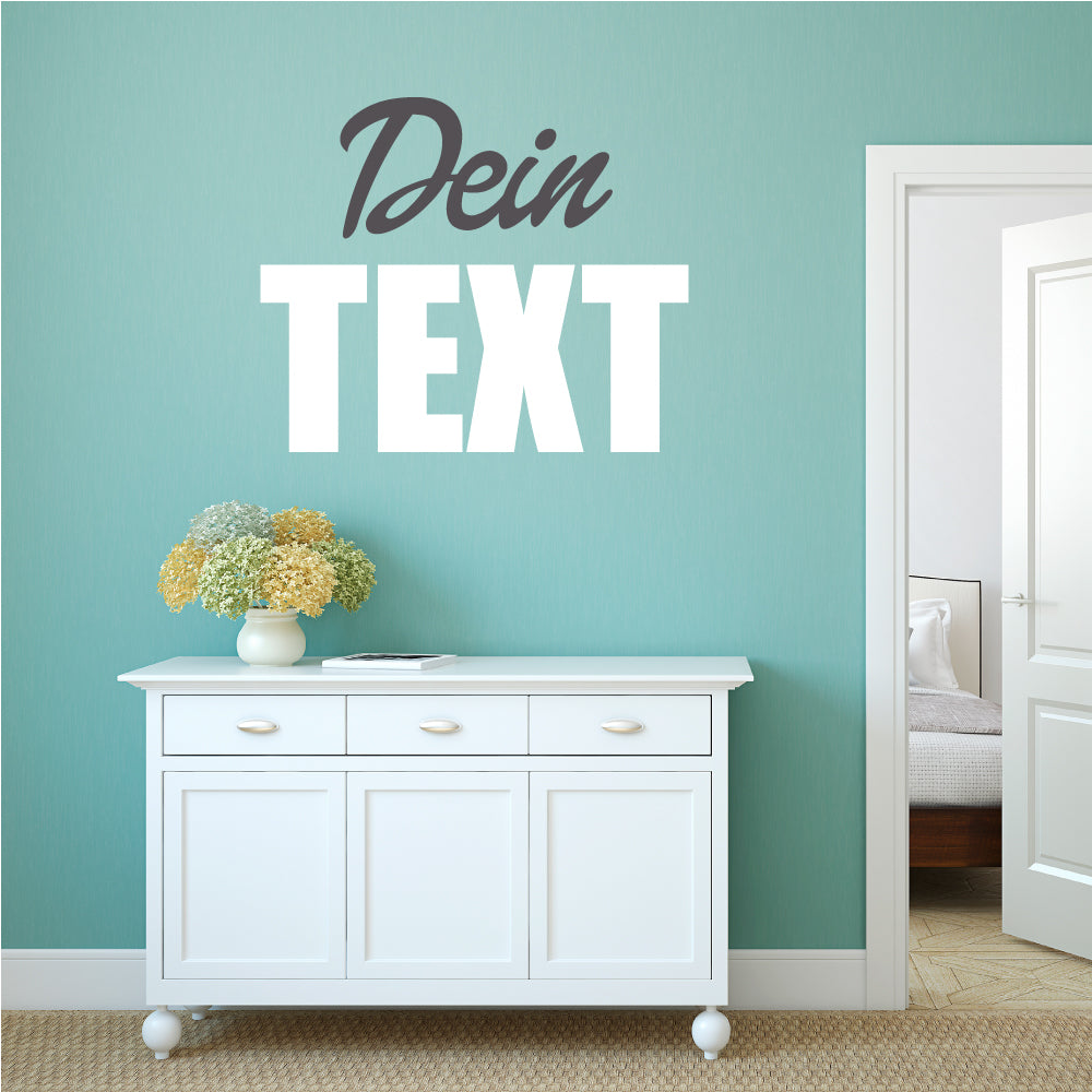 Wandtattoo mit eigenem Text selbst gestalten für Büro & Home-Office
