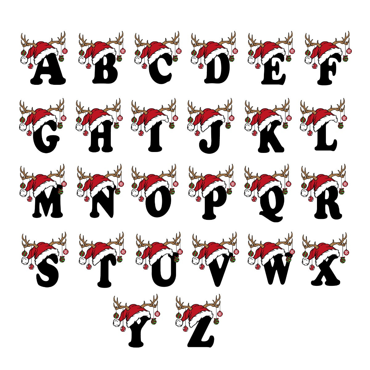 Weihnachtstasse - Monogram individualisiert