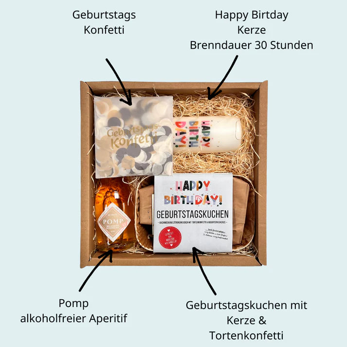 Happy Birthday Geschenk Box für Mitarbeiter