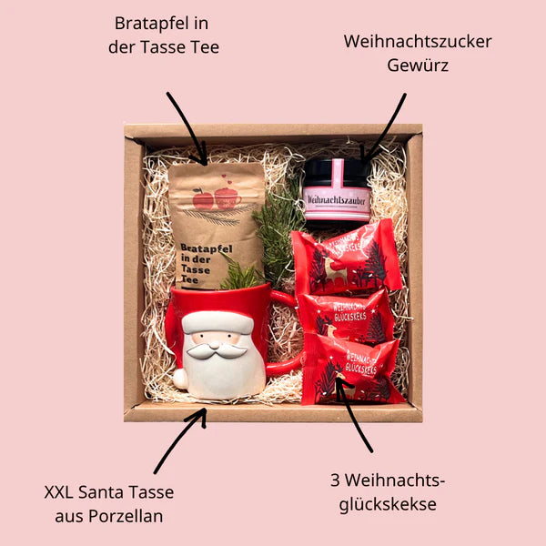 Geschenkbox - Weihnachtspräsent mit Weihnachtstasse