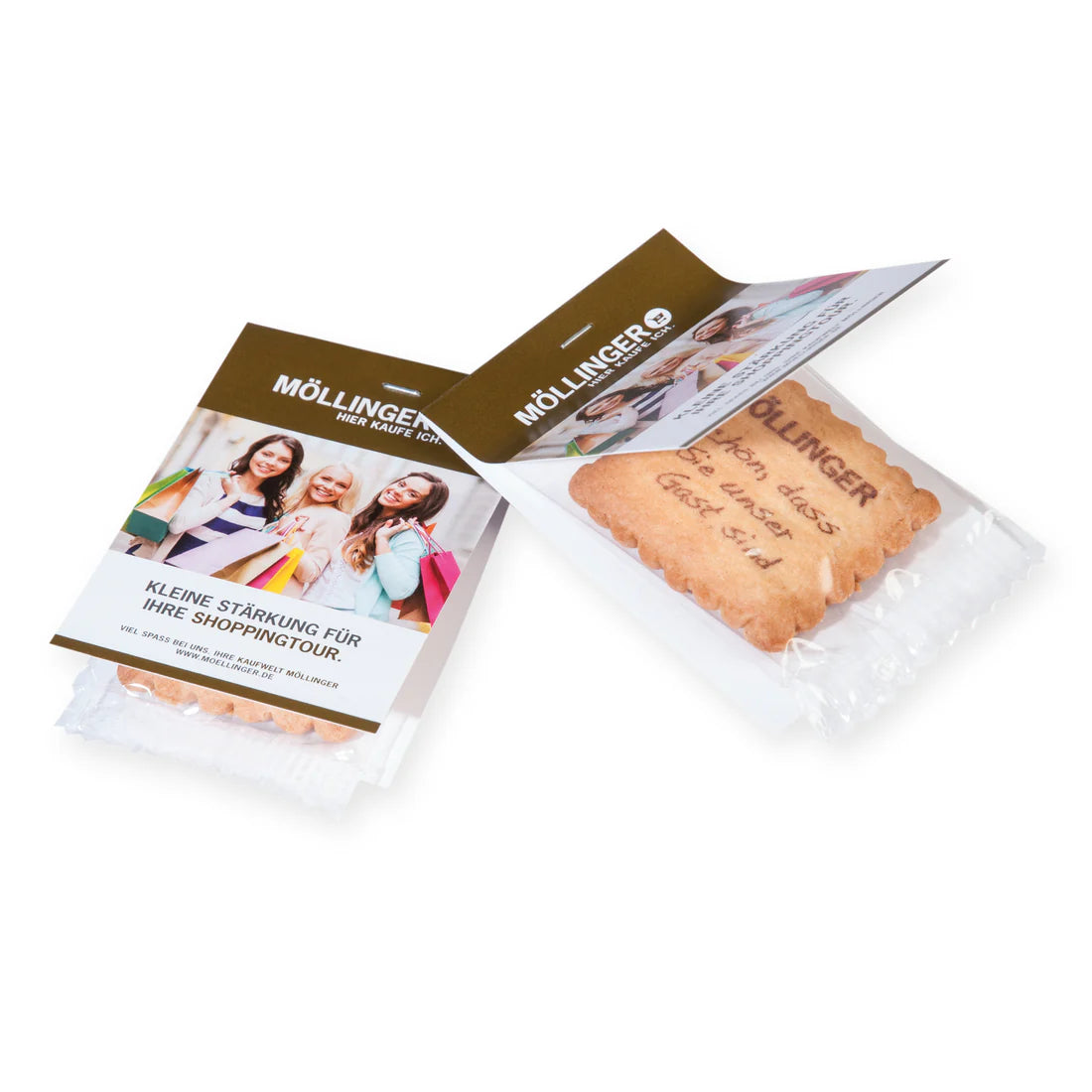 Bedruckter Vanille-Butterkeks mit Faltkarte