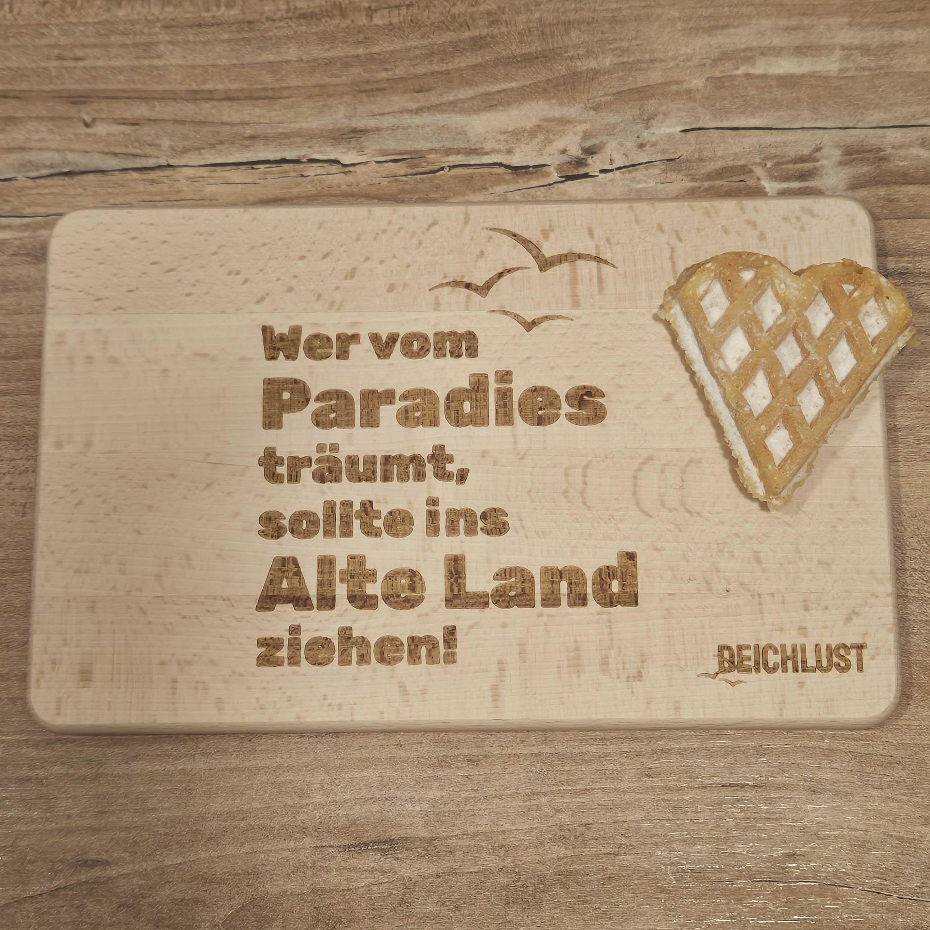 Frühstücksbrett mit Gravur – aus Birkenholz