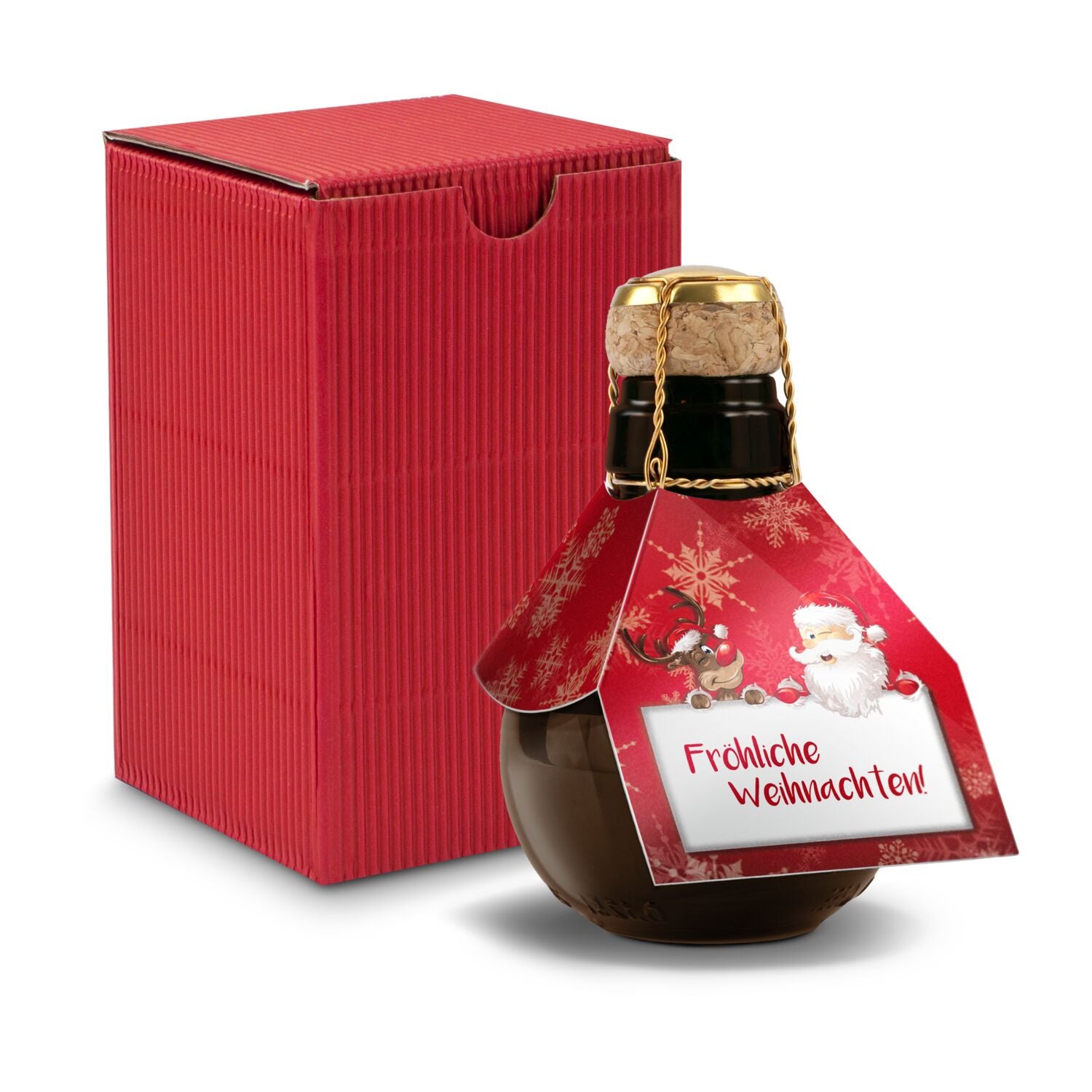 Kleinste Sektflasche:  Fröhliche Weihnachten
