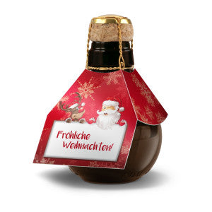 Kleinste Sektflasche:  Fröhliche Weihnachten
