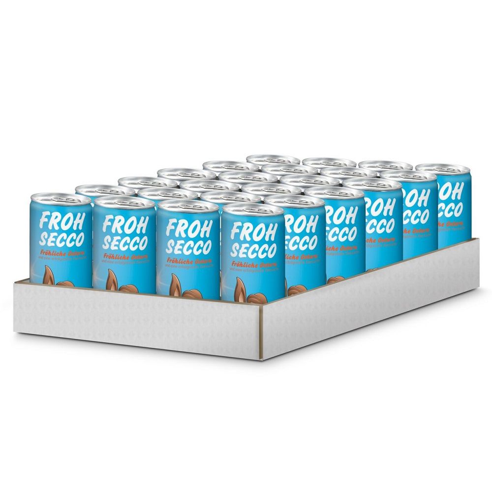 24 x FrohSecco Ostern  á 0,2 l in der Slimlinedose - individualisierbar