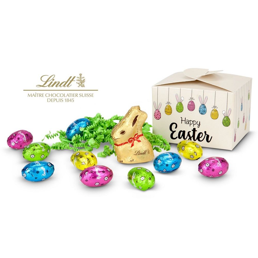 Buntes Lindt Osternest - auch in individueller Faltschachtel
