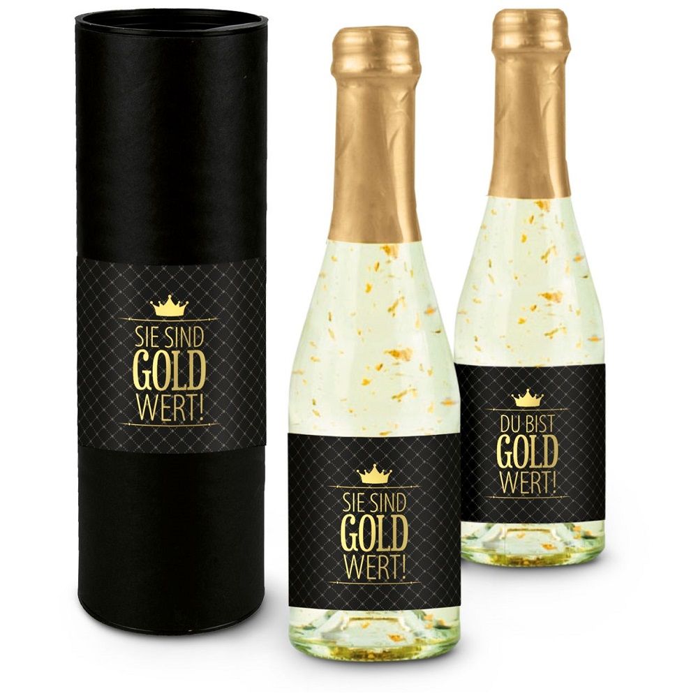 Secco "Gold wert" 0,2 l-Flasche - individualisierbar