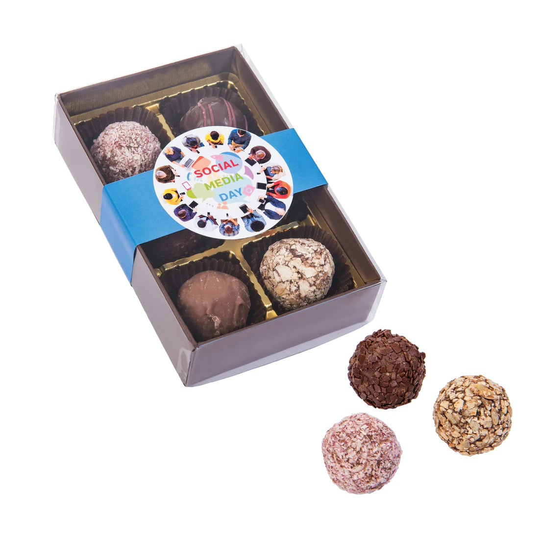 6 Trüffelpralinen in Kartonage