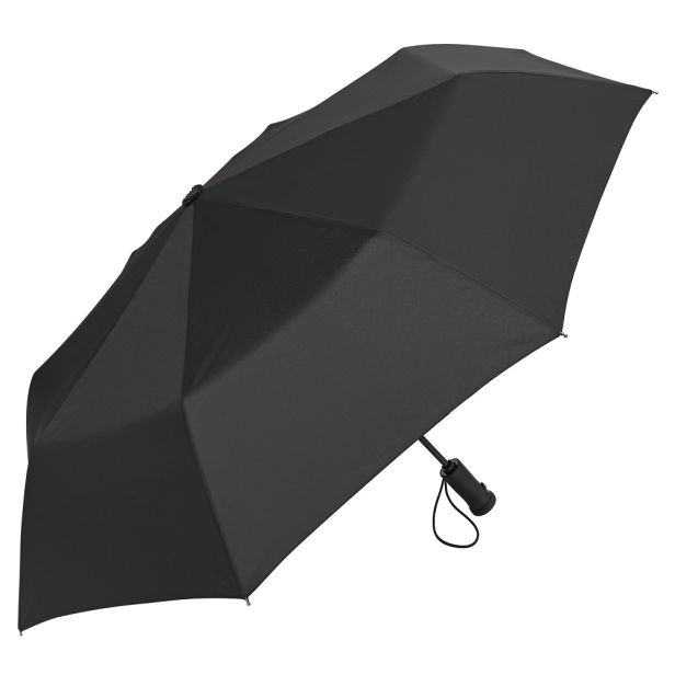 Regenschirm "Rain-LED-Pro" schwarz mit Logodruck auf dem Griff