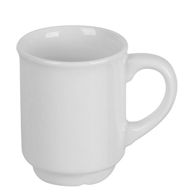 Glühweinbecher - Weiß mit Druck & optionaler Eichstrich
