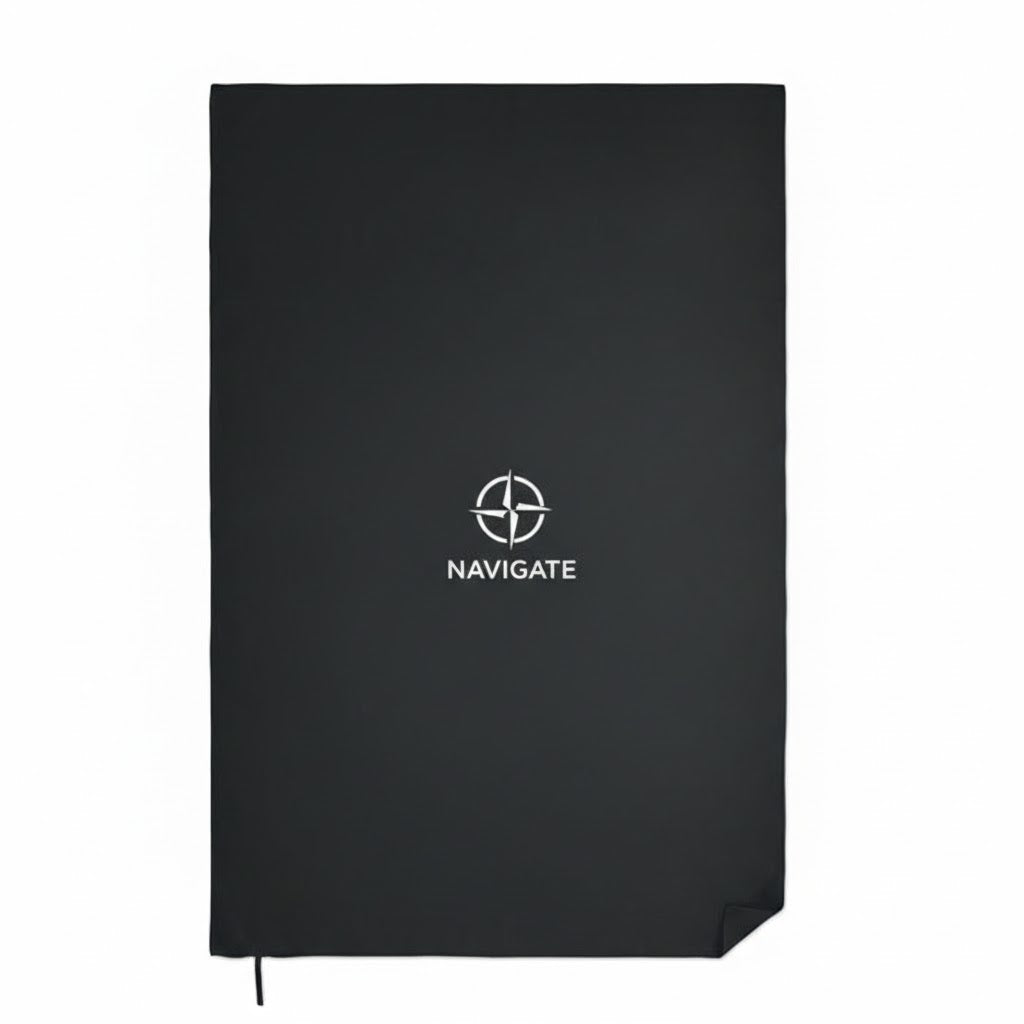 Golfhandtuch mit Haken - aus recyceltem Kunststoff