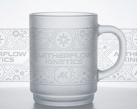 Henkelbecher Satiniert mit Wunschdruck  & optionalem Eichstrich